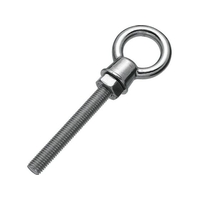 トラスコ中山 TRUSCO ロングアイボルト ステンレス製 5×穴径16×W1／4 (1個入) 1個W1／40.4960 FC206GH-2082359
