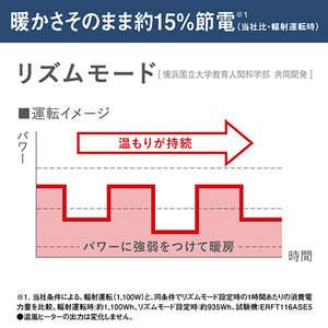 ダイキン 遠赤外線暖房機 e angle select セラムヒート シャンパンゴールド ERFT116ASE5-イメージ13