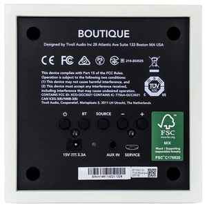 Tivoli　Audio Boutipue ワイヤレススピーカー ホワイトシルバー BTQE-3003-UNL-イメージ5