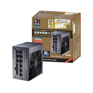 玄人志向 80PLUS GOLD取得 ATX電源 650W(フルプラグインタイプ) 玄人志向 電源 80+ Gold GKシリーズ KRPW-GK650W/90+-イメージ1