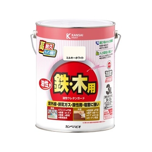 カンペハピオ 油性ウレタンガード ミルキーホワイト 3L FCB162N-イメージ1