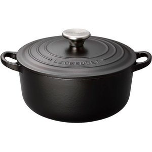 ル・クルーゼ ル・クルーゼ トラディション ココットロンド 20cm マットブラック 2101-20-00 FC497LA-0606210-イメージ1
