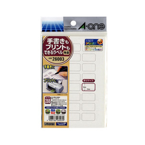エーワン 手書きもプリントもできるラベル はがきサイズ 角型24面 12シート入り 26003-イメージ1