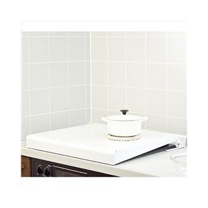 池永鉄工 システムコンロ用 ガスコンロカバー 75cm用 ホワイト IK2-75W-イメージ2