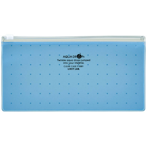 リヒトラブ AQUA DROPs クリヤーケース PEN(通帳) 青 FC40108-F5301-8-イメージ1