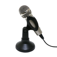 ミヨシ 台座付きPC用マイク USBタイプ ゴールド UMF-07/GD