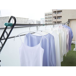 清水産業 マワランドリーハンガー ラウンド レギュラー リリーホワイト 5P FCE247A-イメージ3