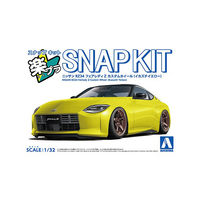 アオシマ 1/32 ニッサン RZ34 フェアレディZ カスタムホイール(イカズチイエロー) 楽プラ スナップキット No.17CU-IY Aﾗｸﾌﾟﾗ17CUIYRZ34CWIｲｴﾛ-