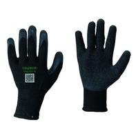 トラスコ中山 TRUSCO ゴム背抜き手袋 ブラック 1双入り 10ゲージ S FC056FC-1154216