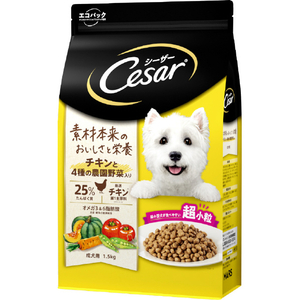 マースジャパンリミテッド シーザードライ 成犬用 チキンと4種の農園野菜入り 超小粒(1．5kg) ｼ-ｻﾞ-Dﾁｷﾝﾔｻｲﾁﾖｳｺﾂﾌﾞ1.5KG-イメージ1