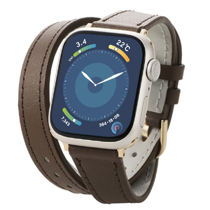 エレコム Apple Watch用 &me ソフトレザーバンド(42/41/40/38mm) ココアブラウン AW-41BDLWJBR-イメージ2