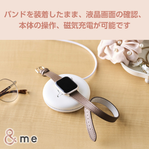 エレコム Apple Watch用 &me ソフトレザーバンド(42/41/40/38mm) ココアブラウン AW-41BDLWJBR-イメージ8