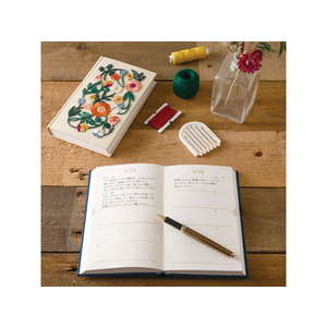 デザインフィル 日記 5年連用 刺繍 花柄 ベージュ FC39745-12883006-イメージ5
