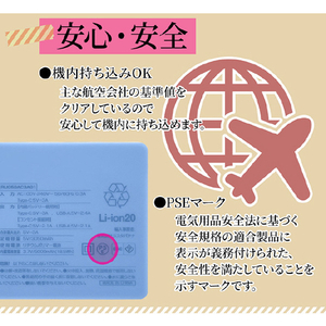 ラスタバナナ Type-C1ポート/USB1ポート AC付リチウム充電器 5000mAh 3A ホワイト RLI050AC3A01WH-イメージ3