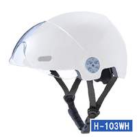 川住製作所 シールド付ヘルメット H-103 ホワイト 1025436H103WH