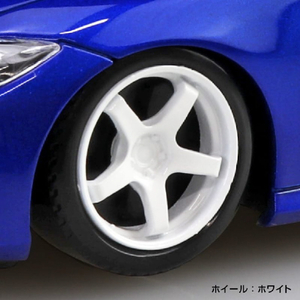アオシマ 1/32 ニッサン RZ34 フェアレディZ カスタムホイール (セイランブルー) 楽プラ スナップキット No.17CU-SB Aﾗｸﾌﾟﾗ17CUSBRZ34CWSﾌﾞﾙ--イメージ4