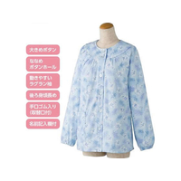 ケアファッション 大きめボタンパジャマ(上衣) サックス L FCS9497-013992102