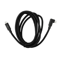 イツワ商事 USB TYPE-C TO C L字 ケーブル 20GBPS PD240W 2．0M MODGET 黒 ITC20G2520LBK