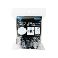 西敬 マイティループ ツートン名札 Wクリップ 大 黒 10個 FC14091-ML-T131D