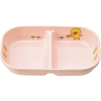 国際化工 メラミン子供食器 ひよこぐみ 角二ツ仕切皿小ピンク FC317LK-3767400