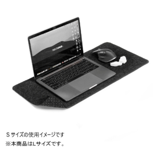 DELTAHUB Minimalistic felt desk pad Lサイズ Dark Grey DP-L-D-イメージ5