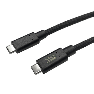 イツワ商事 USB TYPE-C TO C ケーブル 80GBPS PD240W 1．0M MODGET 黒 ITC80G2510BK-イメージ2