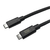 イツワ商事 USB TYPE-C TO C ケーブル 80GBPS PD240W 1．0M MODGET 黒 ITC80G2510BK-イメージ2