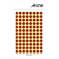 エーワン カラーラベル(14シート/1,456片入り) 茶 07007