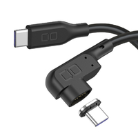 CIO L字型マグネットシリコンケーブルCtoC 100W 2m ブラック CIO-SLLMG-CC2-BK