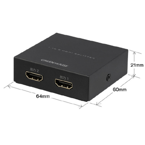 グリーンハウス HDMIスプリッター USB給電 Input1+Output2ポート ブラック GHHSPG2BK-イメージ5