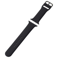 エレコム Apple Watch (45/44/42mm)用シリコンバンド Lサイズ ブラック AW-45BDSCLBK