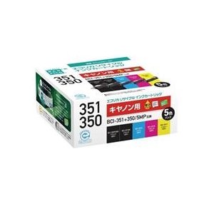 エコリカ リサイクルインクカートリッジ 4色パック ECI-C351-5P-イメージ1