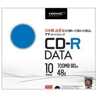 磁気研究所 データ用CD-R 700MB 1-48倍速対応 インクジェットプリンタ対応 10枚入り HI DISC TYシリーズ TYCR80YP10SC