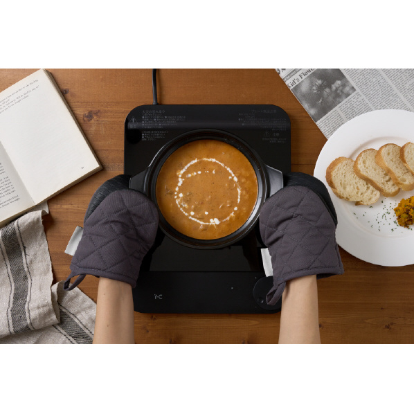 I-CHAIN JAPAN 超薄型IHクッキングヒーター ブラック IC-THC01-BK 9段階