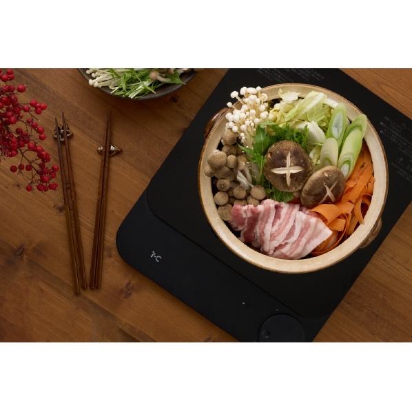 I-CHAIN JAPAN 超薄型IHクッキングヒーター ブラック IC-THC01-BK 9段階