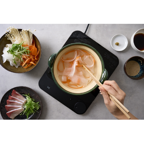 I-CHAIN JAPAN 超薄型IHクッキングヒーター ブラック IC-THC01-BK 9段階