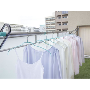 清水産業 マワランドリーハンガー シルエット レギュラー スカイミント 5P FCE250A-イメージ2