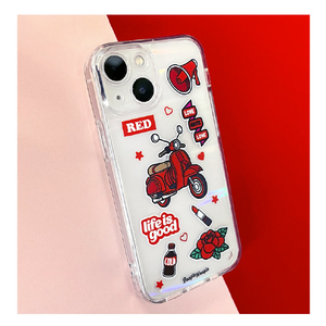 BOOGIE WOOGIE iPhone 13 Pro用オーロラケース Red BW22008I13PRD-イメージ12