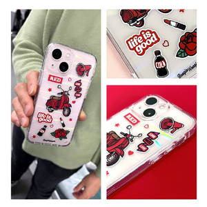 BOOGIE WOOGIE iPhone 13 Pro用オーロラケース Red BW22008I13PRD-イメージ13