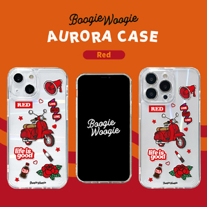 BOOGIE WOOGIE iPhone 13 Pro用オーロラケース Red BW22008I13PRD-イメージ4
