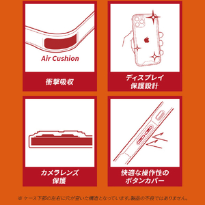 BOOGIE WOOGIE iPhone 13 Pro用オーロラケース Red BW22008I13PRD-イメージ8