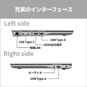 富士通 FMV M55-L3S 14型WUXGA/Core 5/インテルグラフィックス/メモリ16GB/約512GB SSD/WiFi 7 FMV Note M シルバー K0NA0001JP-イメージ5