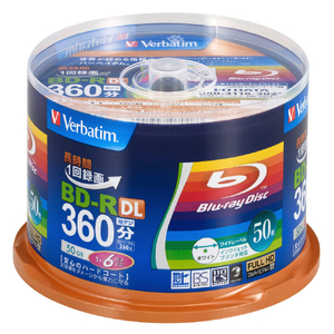 Verbatim 1回録画用BD-R用50GB(片面2層) 1-6倍速対応BD-R DL ブルーレイディスク 50枚入り VBR260RP50SV1 Verbatim 1回録画用BD-R用50GB(片面2層) 1-6倍速対応BD-R DL ブルーレイディスク 50枚入り VBR260RP50SV1