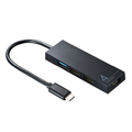 サンワサプライ USB Type C ハブ ブラック USB-3TCH7BK