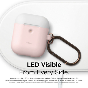 elago AIRPODS DUO HANG CASE for AirPods 2nd Generation Wireless Charging Case for AirPods 2nd Wireless Pink EL_A2WCSSCOW_PK-イメージ5