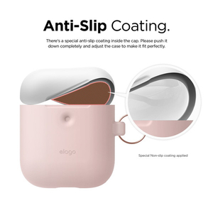 elago AIRPODS DUO HANG CASE for AirPods 2nd Generation Wireless Charging Case for AirPods 2nd Wireless Pink EL_A2WCSSCOW_PK-イメージ6
