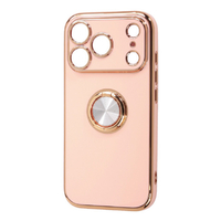 レイ・アウト iPhone 18 Pro用 / 17 Pro用 / ソフトケース 精密設計 フレームメッキ リング付き / ピンク/ゴールド RT-P58TRE/PG