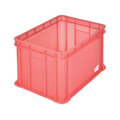 トラスコ中山 S型透明コンテナ 54L 透明レッド FC898GU-7596057