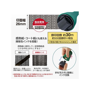 プラス ローラーケシポン 箱用オープナー 交換式ダークグリーン FC952MP-40913/IS-590CM-イメージ5