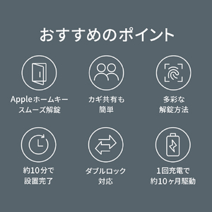 Aqara スマートロック J200ベーシック ブラック RL-D02D-イメージ2